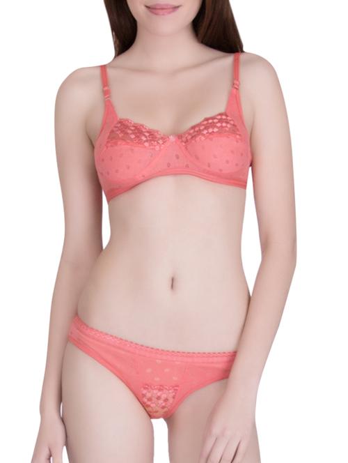 orange cotton bra - 10401353 - Very Small Image - 1