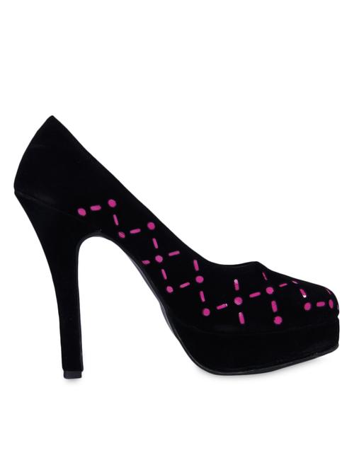 black laser cut stilettoes - 1040230 - Very Small Image - 1