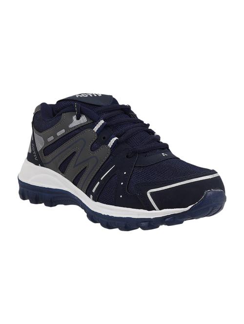 blue leatherette training shoe - 10403169 - Very Small Image - 1