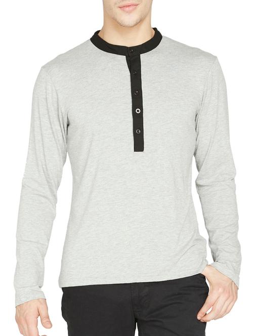 grey colored, polyester spandex tee- shirt - 10406244 - Very Small Image - 1