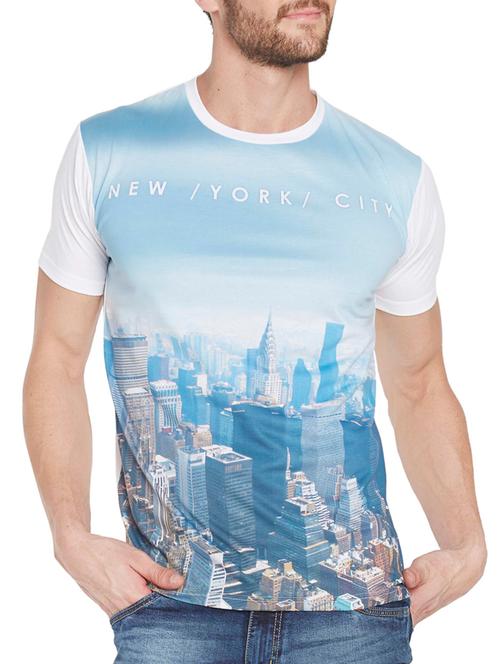 white colored, polyester tee- shirt - 10406392 - Very Small Image - 1