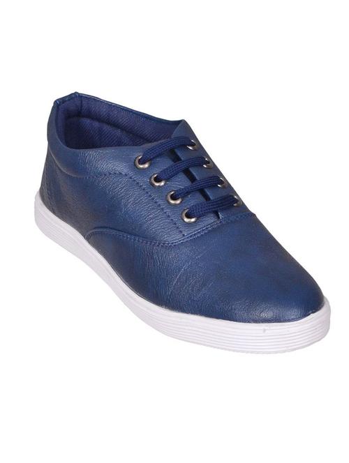 blue faux leather sneaker - 10408814 - Very Small Image - 1