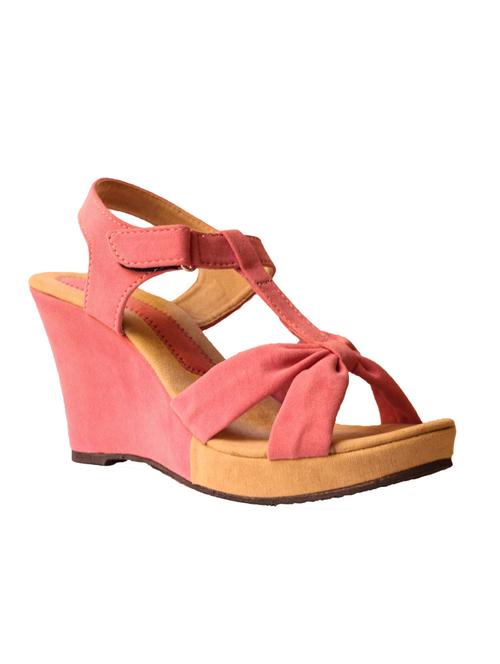 pink leatherette wedge - 10411475 - Very Small Image - 1