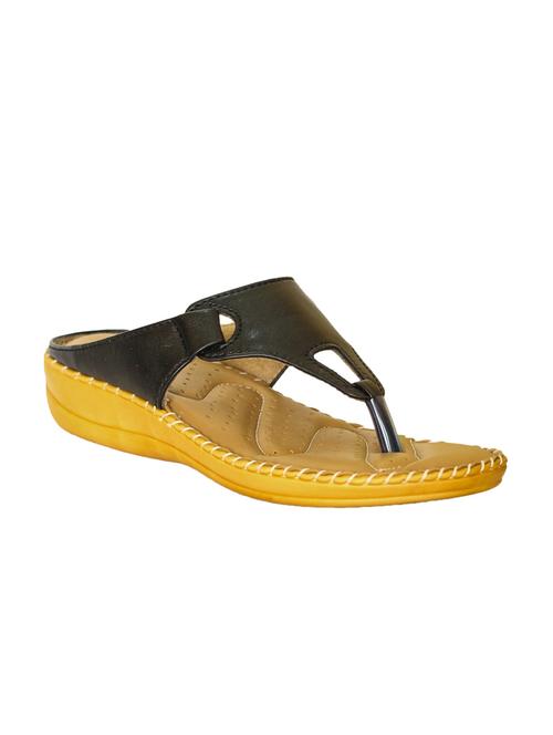 leatherette open thong sandals - 10411493 - Very Small Image - 1