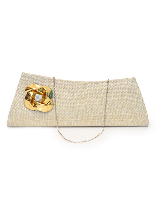 cream jute ethnic clutch - 10411604 - Very Small Image - 1