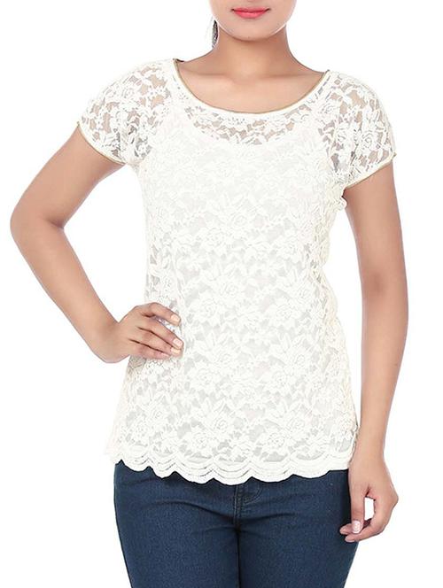 white cotton crop top - 10411657 - Very Small Image - 1