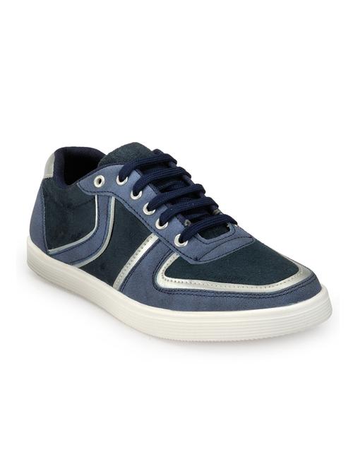 blue suede lace up sneaker - 10414116 - Very Small Image - 1