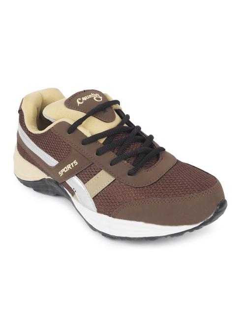 brown leatherette sport shoes - 10414228 - Very Small Image - 1