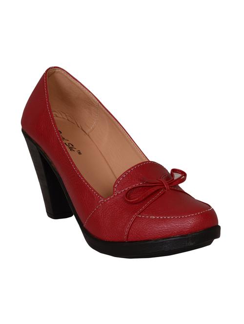 red leatherette pumps - 10415620 - Very Small Image - 1