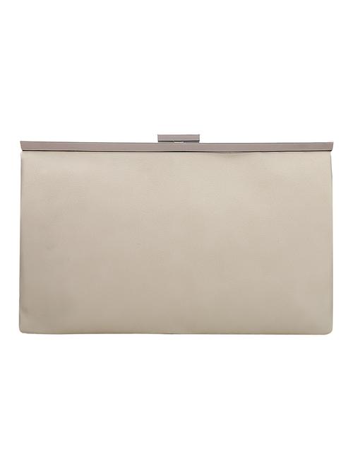 white leatherette clutch - 10416301 - Very Small Image - 1