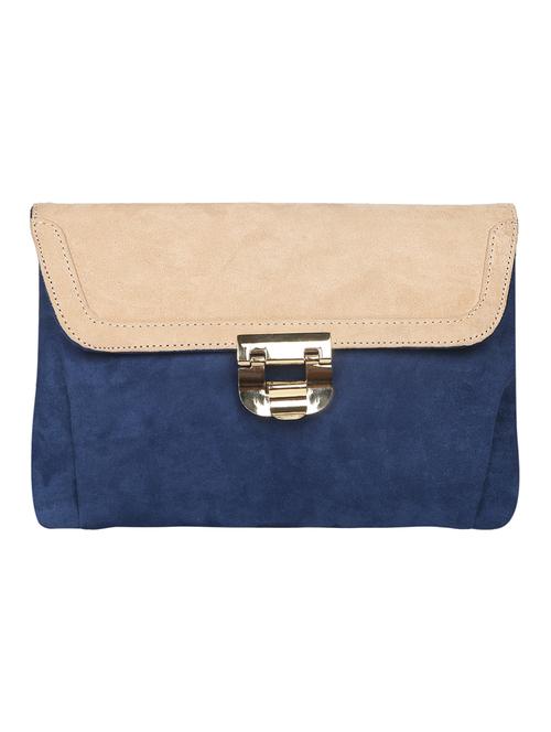 blue leatherette clutch - 10416309 - Very Small Image - 1