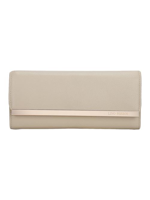 beige leatherette clutch - 10416311 - Very Small Image - 1