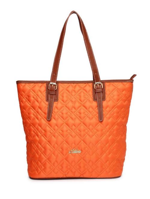 orange leatherette (pu) regular tote - 10416425 - Very Small Image - 1