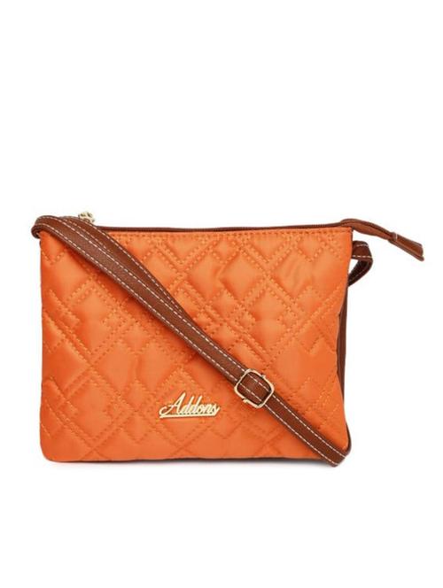 orange leatherette (pu) sling bag - 10416427 - Very Small Image - 1