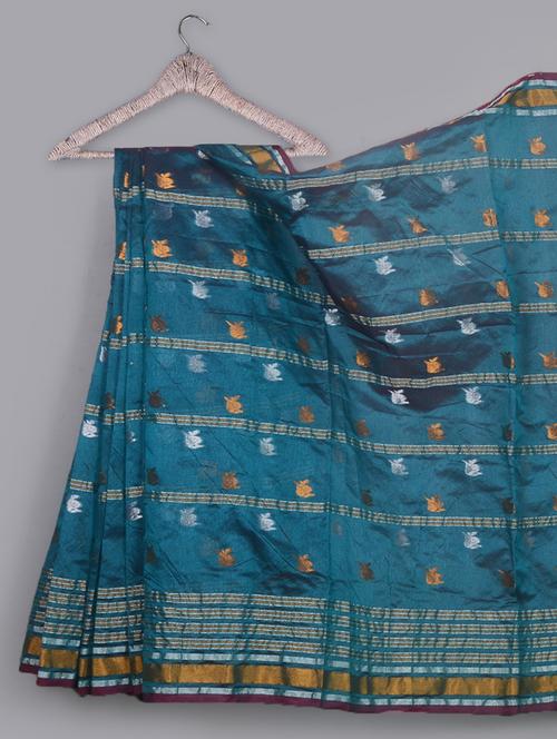 zari woven dupion silk saree - 1041676 - Very Small Image - 1
