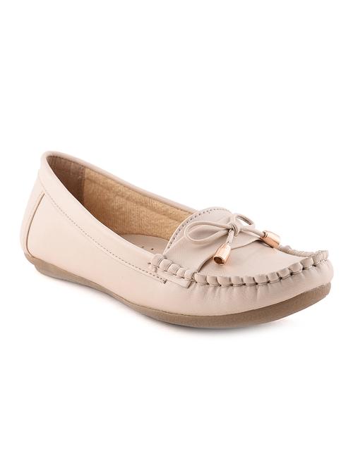 beige leatherette loafers & mocassins - 10417066 - Very Small Image - 1