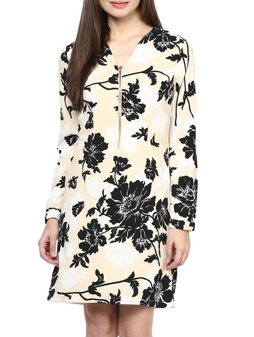 beige polyester dress - 10420180 - Very Small Image - 1