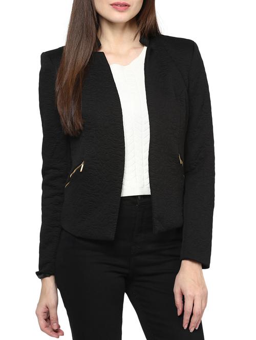 black polyester blend jacket - 10420196 - Very Small Image - 1
