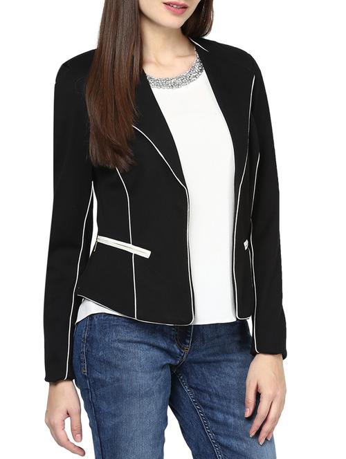 black viscose jacket - 10420205 - Very Small Image - 1