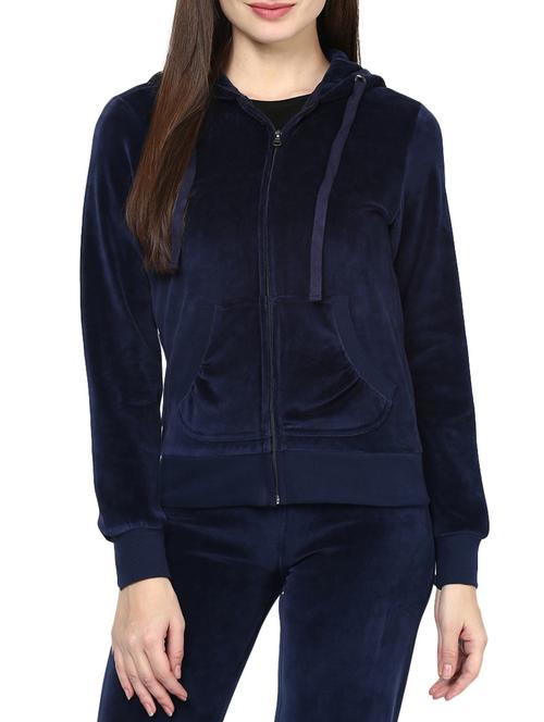 navy poly cotton sweatshirt - 10420218 - Very Small Image - 1