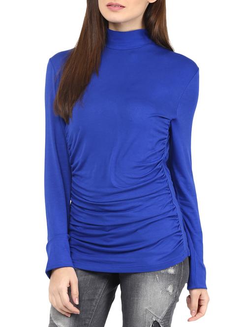 blue viscose top - 10420233 - Very Small Image - 1