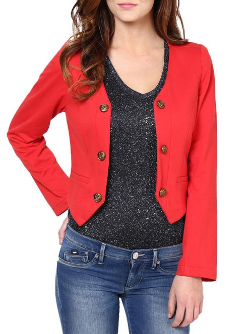 red cotton jacket - 10420255 - Very Small Image - 1