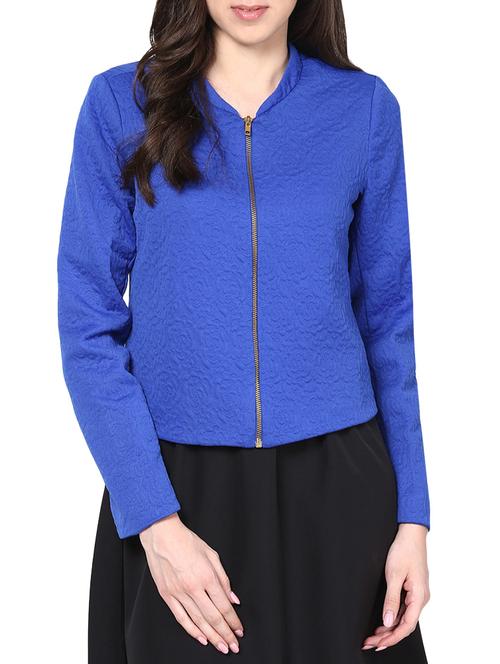blue polyester blend jacket - 10420271 - Very Small Image - 1