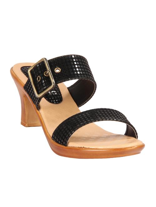black leatherette sandals - 10428226 - Very Small Image - 1
