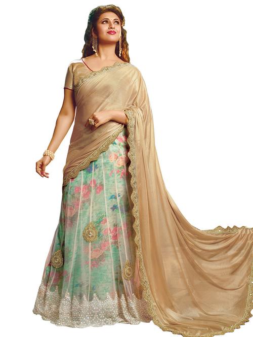multi colored georgette saree with blouse - 10428731 - Very Small Image - 1