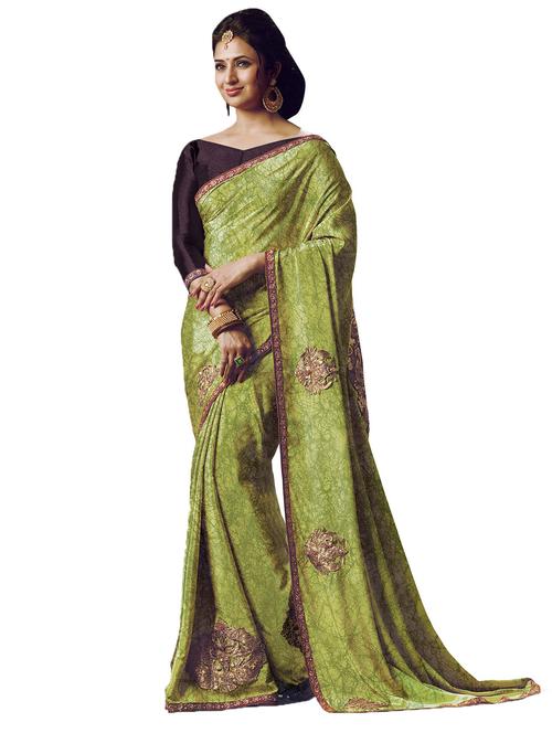 multi colored silk saree with blouse - 10428742 - Very Small Image - 1