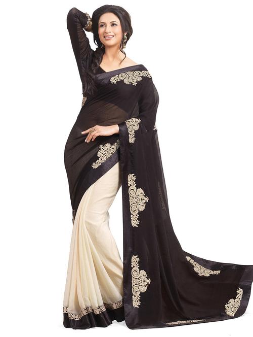 multi colored georgette saree with blouse - 10428855 - Very Small Image - 1