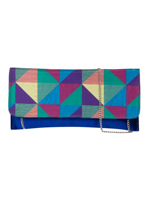 blue velvet clutch - 10431873 - Very Small Image - 1