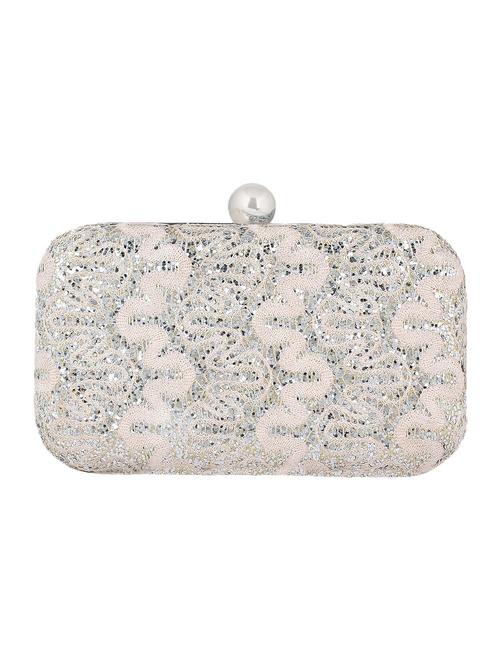white & pink leatherette embellished box clutch - 10435349 - Very Small Image - 1