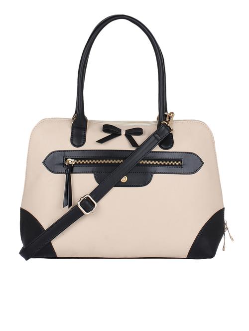 beige leatherette handbag - 10435370 - Very Small Image - 1