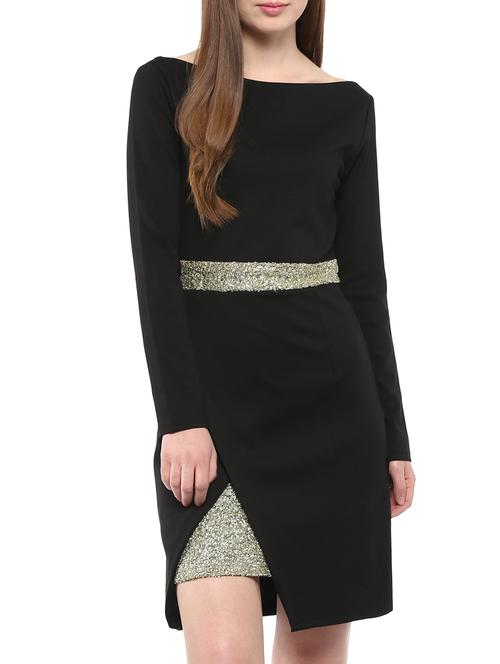 harpa black blended midi dress - 10438405 - Very Small Image - 1