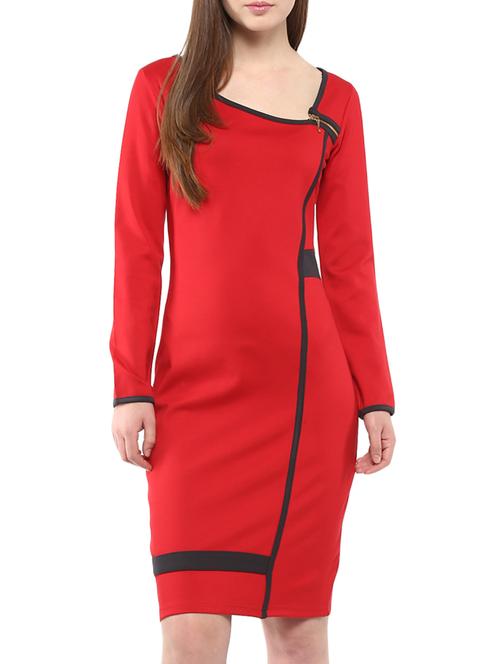 harpa red blended midi dress - 10438407 - Very Small Image - 1