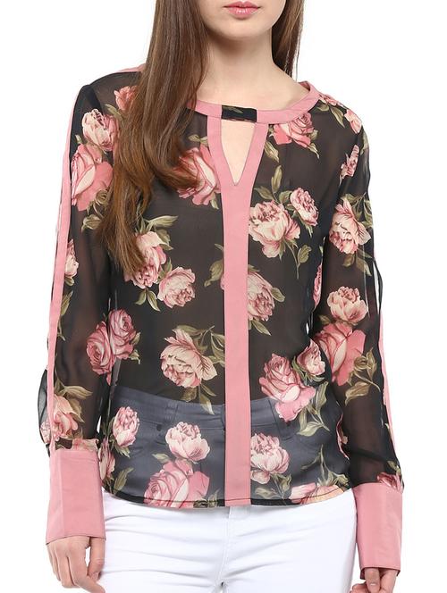 harpa black georgette top - 10438456 - Very Small Image - 1
