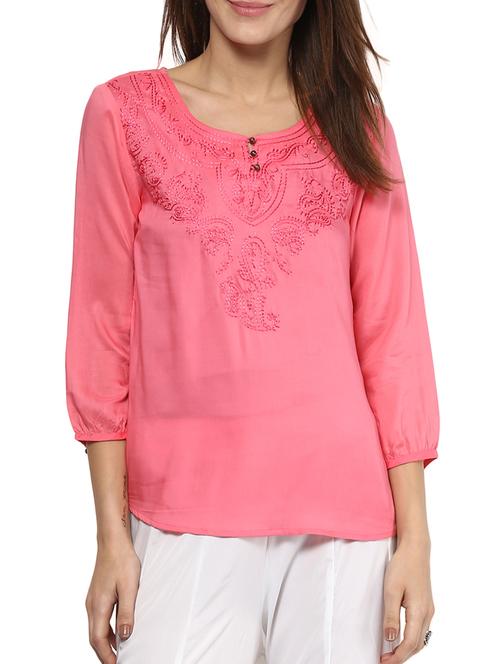 harpa pink rayon top - 10438486 - Very Small Image - 1
