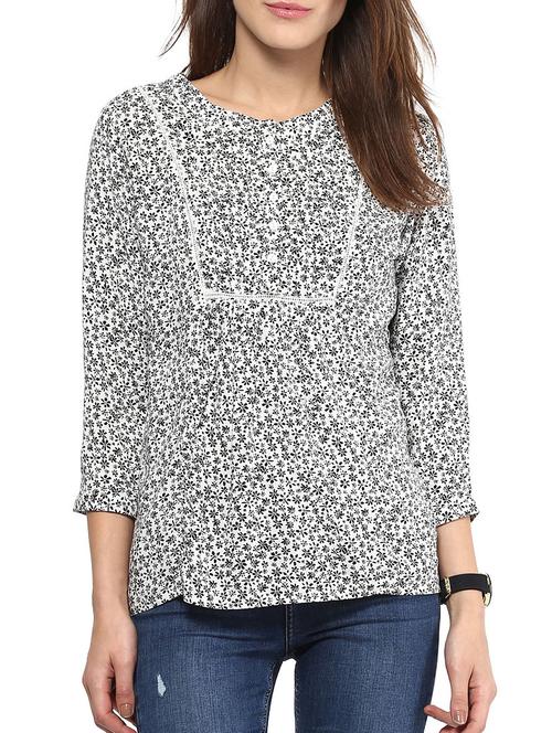 harpa white rayon top - 10438521 - Very Small Image - 1