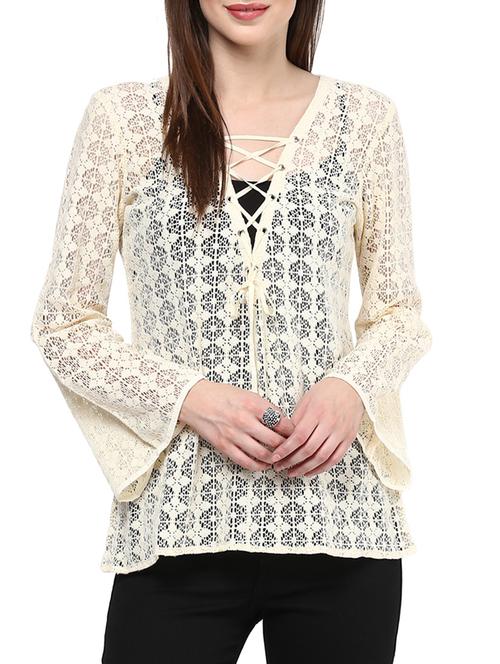 ivory crochet top - 10443146 - Very Small Image - 1