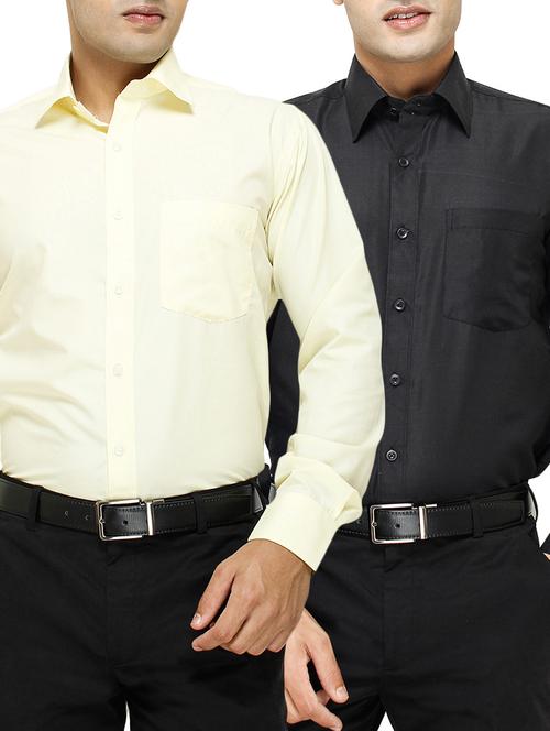 multi colored cotton blend formal shirt - 10445500 - Very Small Image - 1