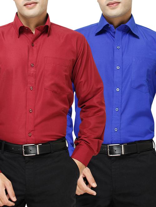 multi colored cotton blend formal shirt - 10445533 - Very Small Image - 1