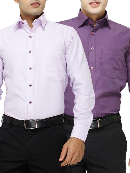 multi colored cotton blend formal shirt - 10445564 - Very Small Image - 1