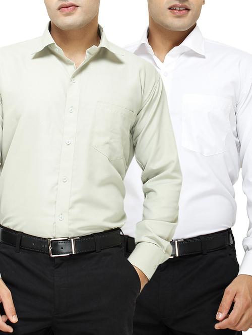 multi colored cotton blend formal shirt - 10445587 - Very Small Image - 1
