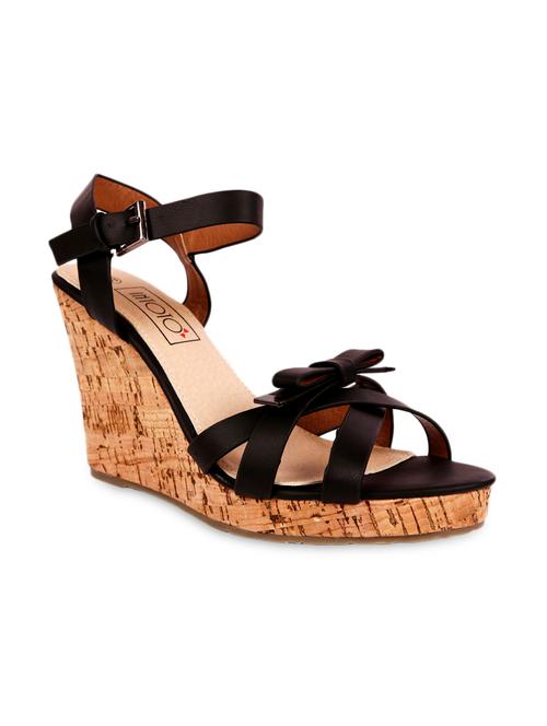 leatherette bow embellished strappy wedges - 1044801 - Very Small Image - 1
