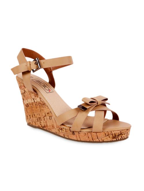 leatherette bow embellished strappy wedges - 1044802 - Very Small Image - 1