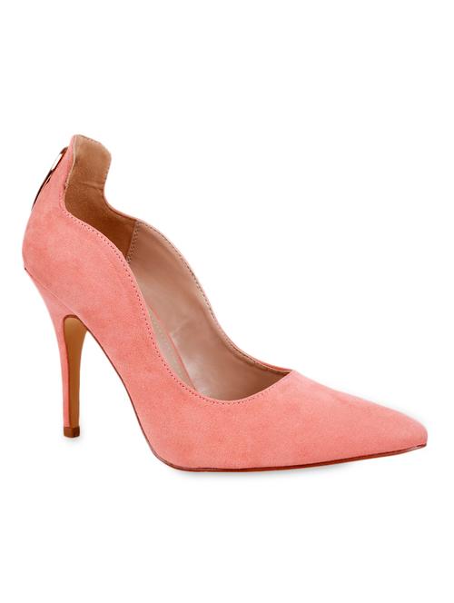 keyhole cutout pink suede stiletto pumps - 1044833 - Very Small Image - 1