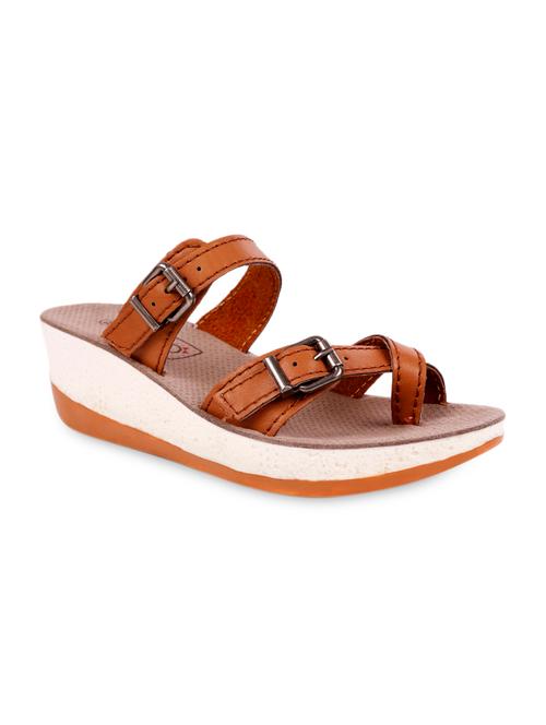 buckle strapped brown platform slip-ons - 1044844 - Very Small Image - 1