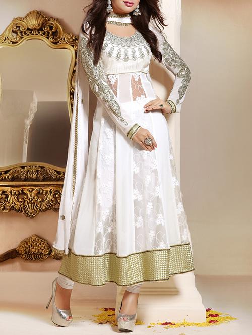 white georgette set - 10450802 - Very Small Image - 1