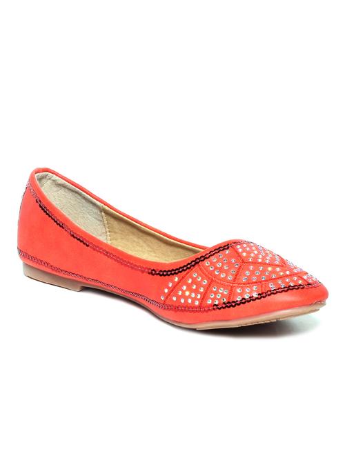 orange leatherette ballerina - 10451162 - Very Small Image - 1